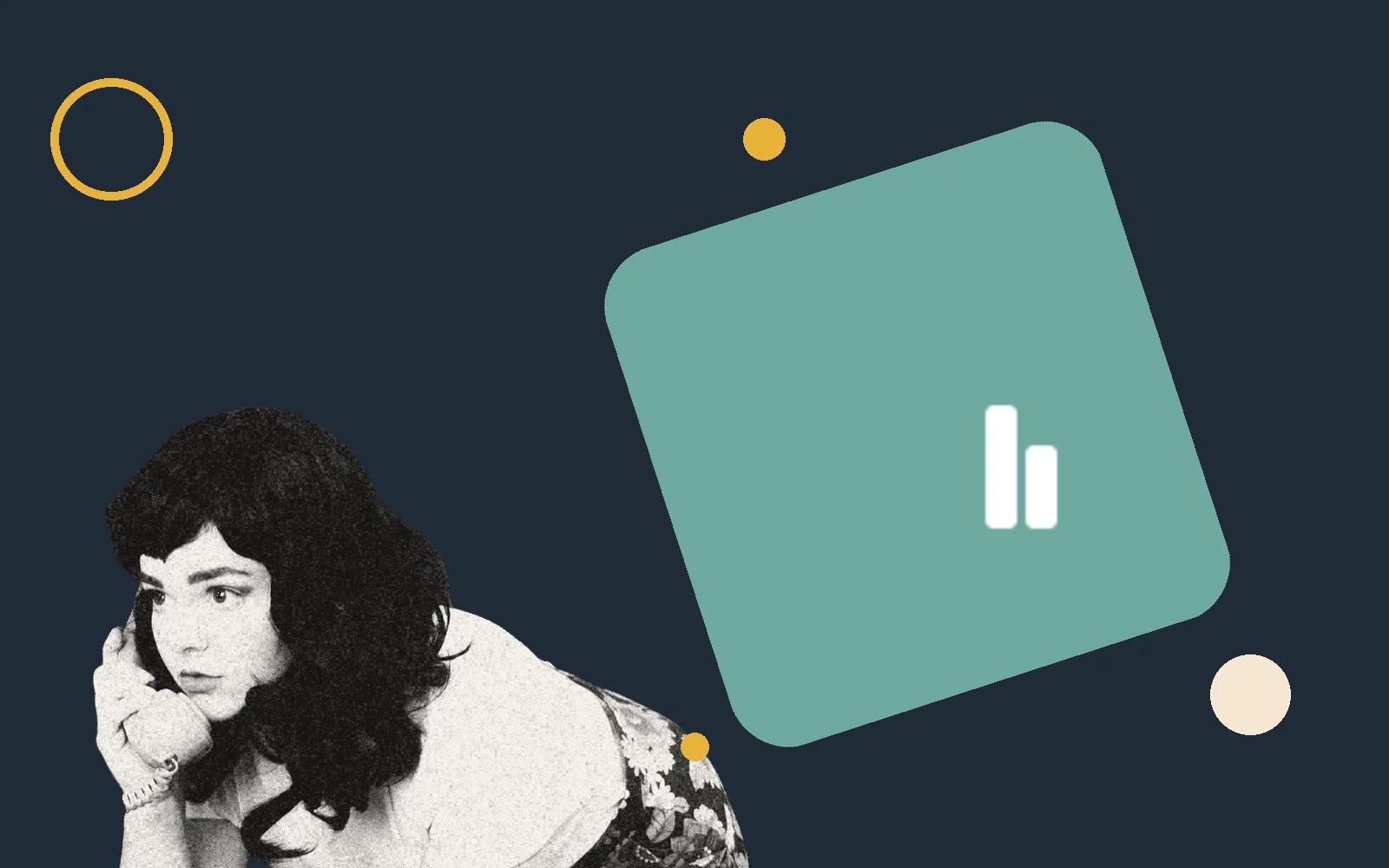 Retro editorial illustration for Data & Analytics guides